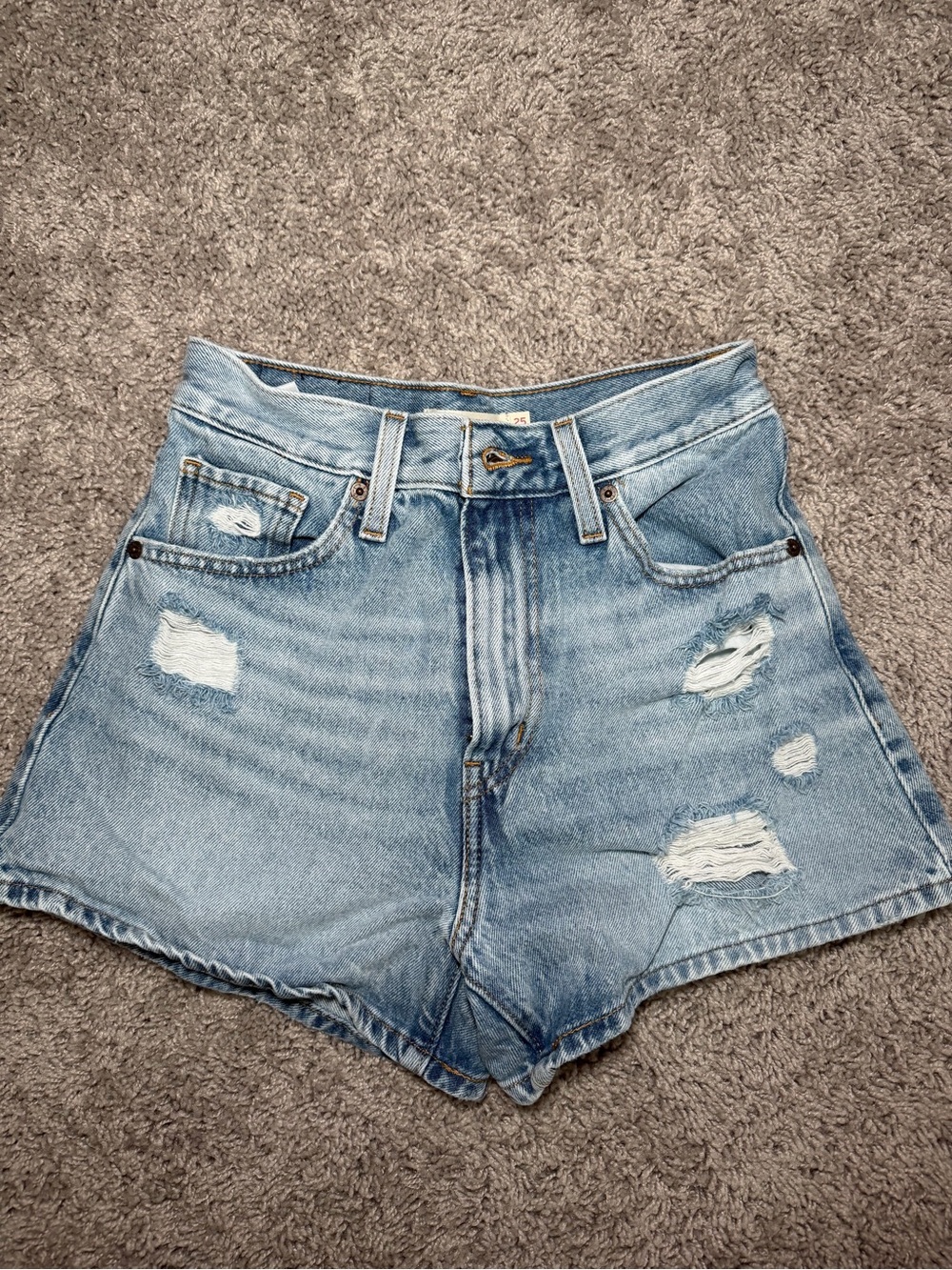 Levi's High-Waist Denim Jean Mom Shorts